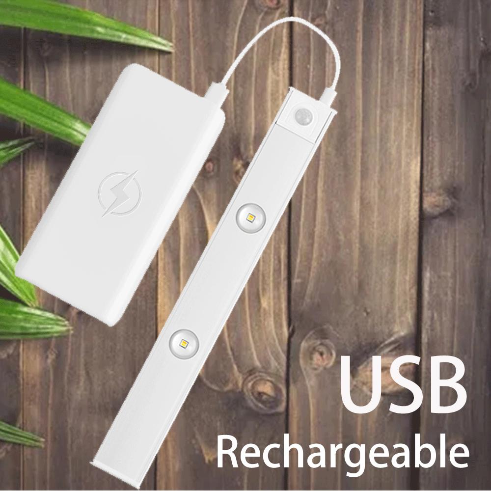 Ультратонкий светодиодный светильник для шкафа с USB-зарядкой и датчиком движения для кухни и гардероба