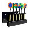 Acrylic Dart Holder Wall Mount 6-Dart Storage Display Rack for Steel & Soft Tip Dart Modern Game Room Decor