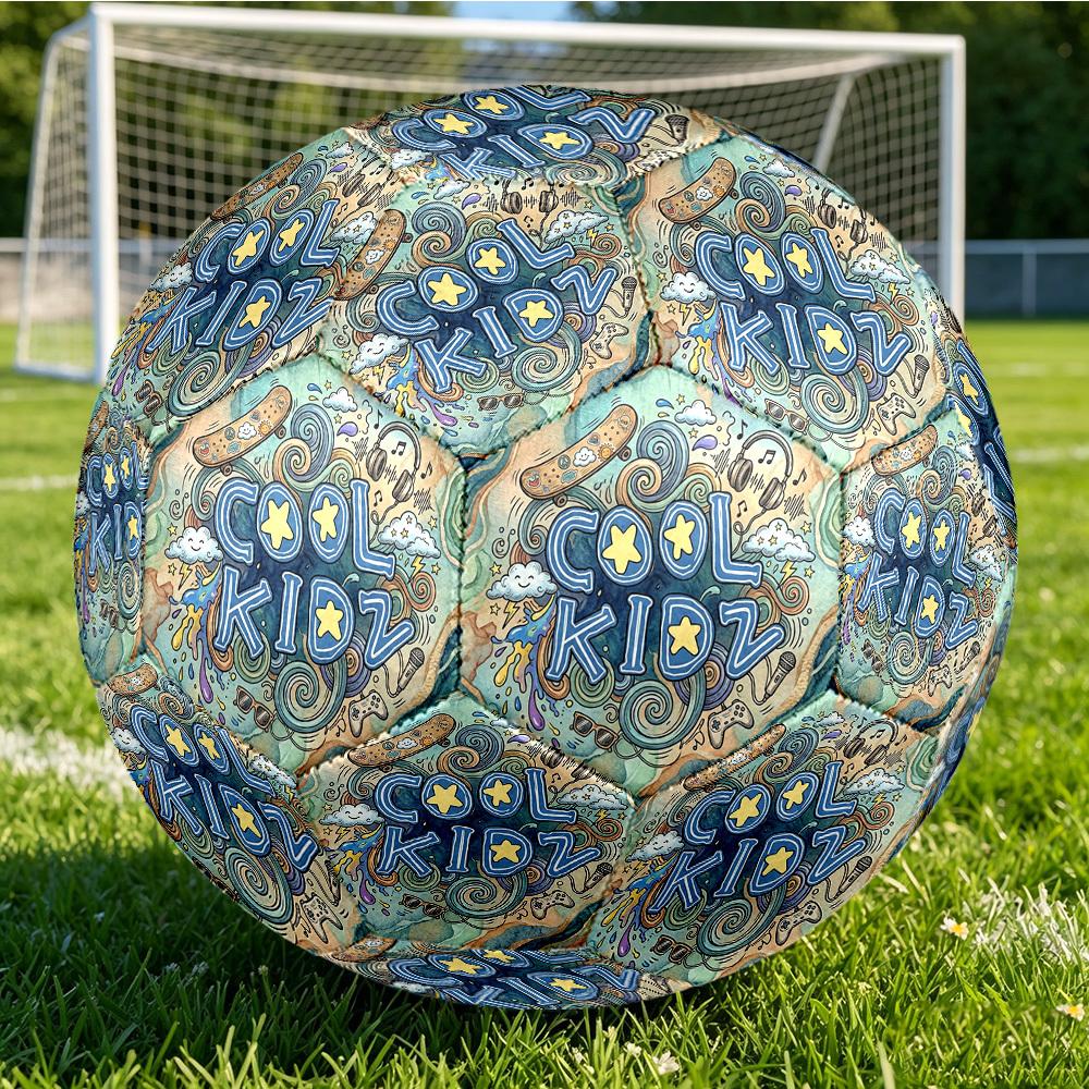 1pc Cool Vibes Soccer Ball Size 5,Suitable for Practice Matches/Training, Ideal for Indoor and Outdoor Sports. c63054