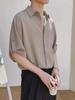 Men's Korean-Style Ice Silk Three-Quarter Sleeve Summer Shirt