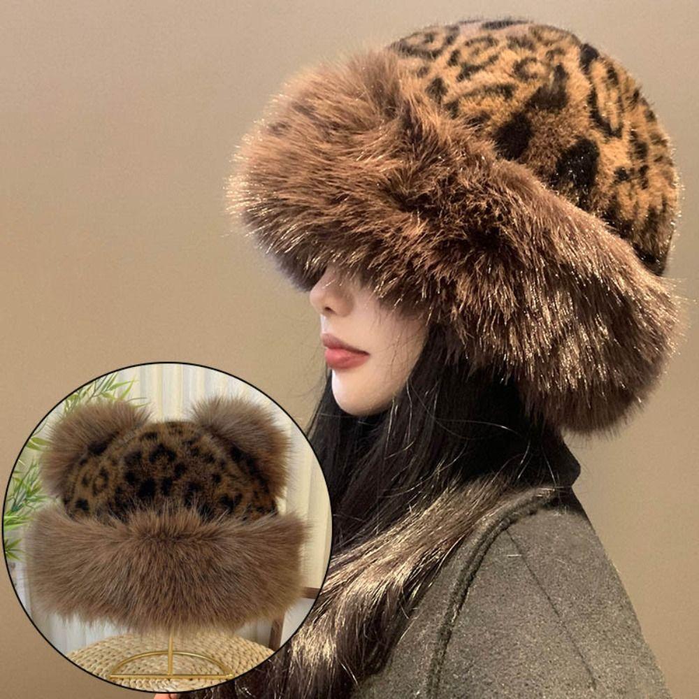 Thicken Panama Cap Warm Winter Hat New Plush Fisherman Hat  Chrismas Gifts