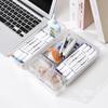 25 шт. ящик для хранения прозрачный пластиковый ящик органайзер набор 4-размерный универсальный ящик для туалетного столика в ванной органайзер лотки контейнеры для хранения косметики