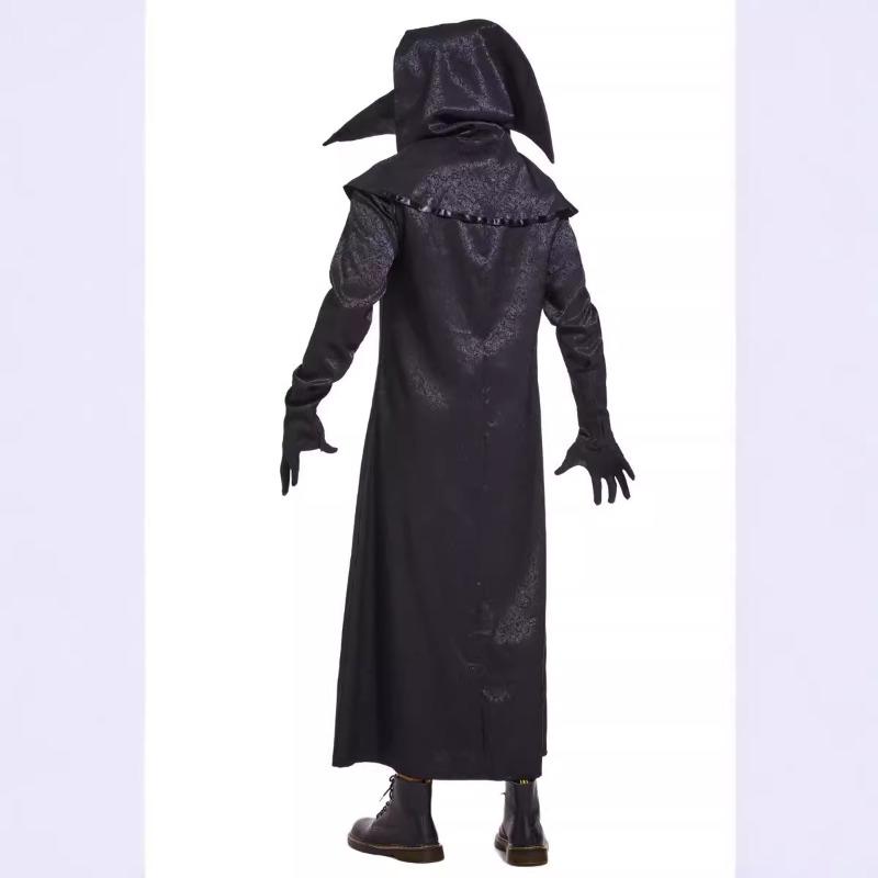 Хэллоуин средневековый стимпанк костюм чумного доктора черная мантия сценический костюм