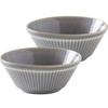 Minoru Pottery Mino Ware Albee 105 Bowl Gray Set of 2