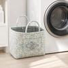 Floral Print Laundry Organizer Vintage Quilted Storage Basket Foldable Laundry Basket Shopping