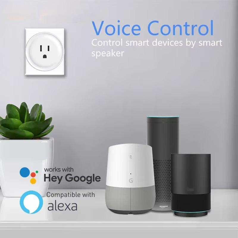 10A умная розетка Wi-Fi, американская вилка, телефонное приложение, дистанционное голосовое управление, 100-240 В, беспроводной таймер, переключатель, розетка для Alexa Google Home Auto