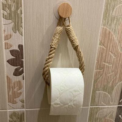 Самоклеящийся держатель для бумажных полотенец, стойка, крючок для полотенца в ванной, держатель для туалетной бумаги, вешалка для полотенец, бежевый цвет пеньки, KTY