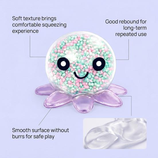 Игрушка-антистресс DYS Octopus, Мягкий эластичный фиджет-шарик, Портативный карманный размер для взрослых и детей