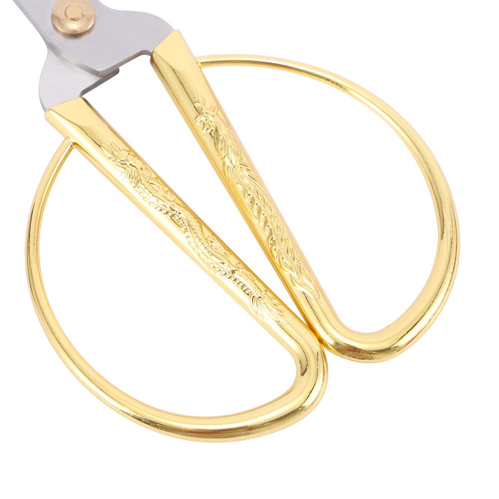 Gold Durable Craft Fabric Short Cutter Sewing Tool Household Shears Scissors Tailor Scissor