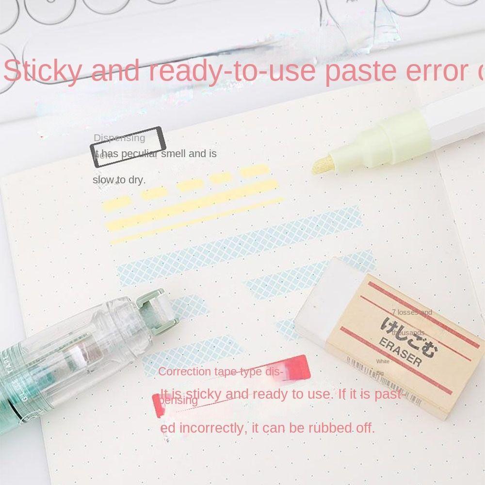 Press-type Dispensing Glue Eraserable Double-Sided Glue Portable School Supplies Students