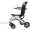 17.7 Inches Transport Wheelchair Lightweight Foldable Wheelchair Portable Aluminum Alloy Travel Wheelchair with Handlebar Brake Lever for Adults
