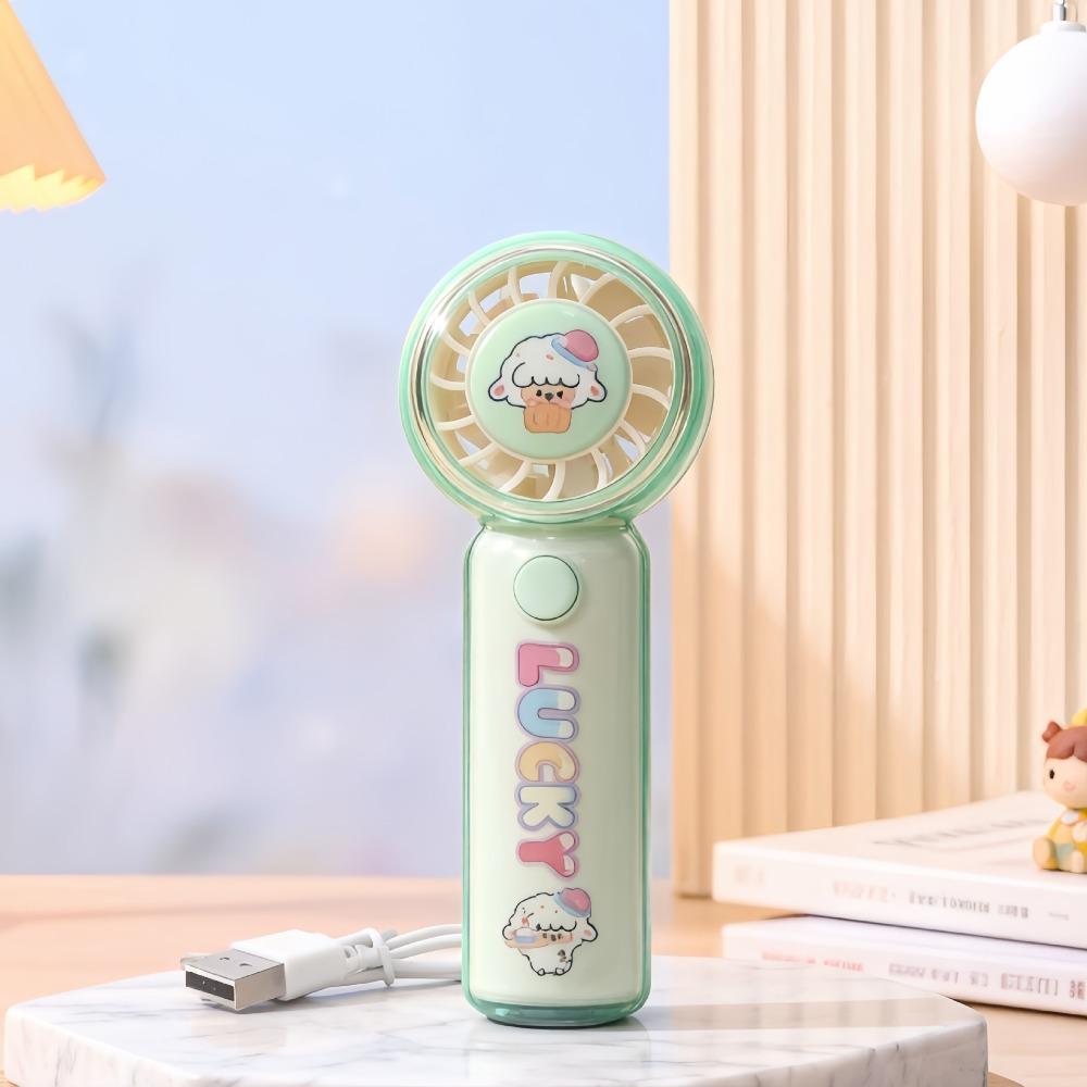 3 Wind Speeds USB Rechargeable Fan Rechargeable Cooling Fan Mini Handheld Fan Outdoor Activities