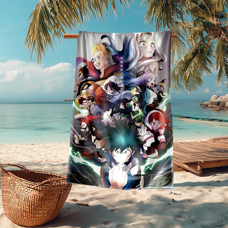 My Hero Academia Fashion Beach Towel: Ideal for Summer Adventures Soft, absorbent and quick drying suitable for swimming and bathing