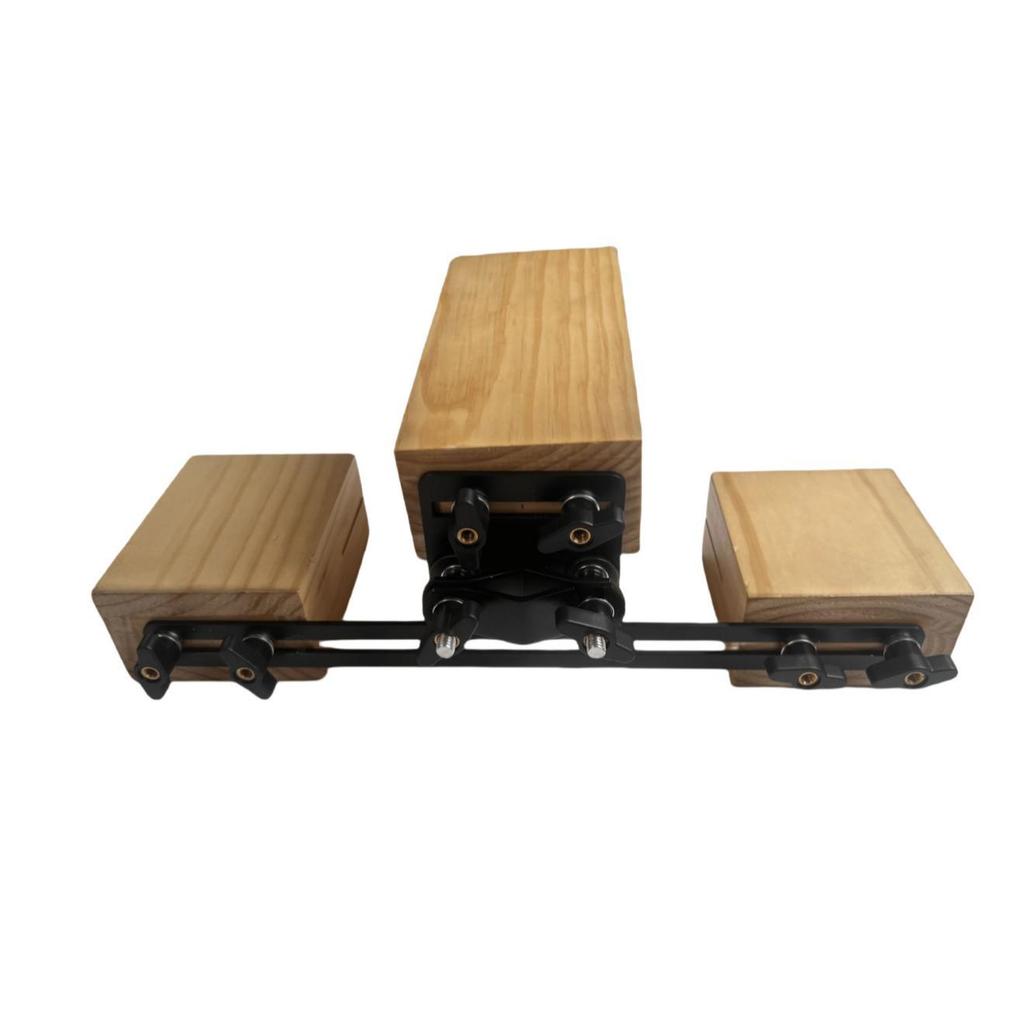 Professional Five-Tone Wooden Percussion Clapper Set with Hanging Bracket