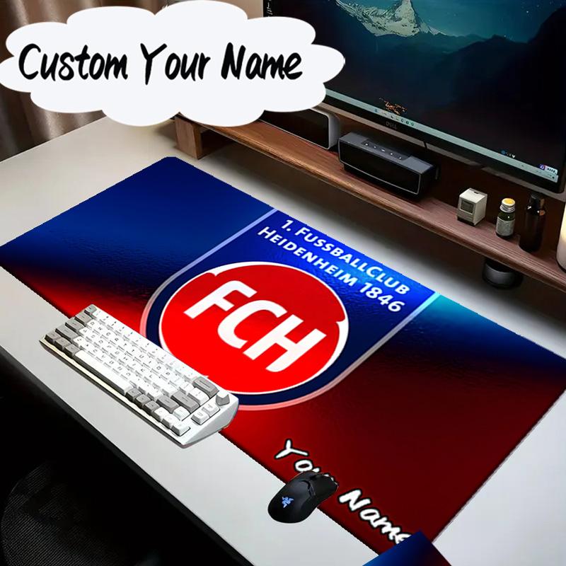 Custom Name Mouse pad Heidenheim Crest Mouse Pad Desk Mat, Non-Slip Rubber Backer Pad For Computer Notebook Gaming Mouse Pad Birthday Gift