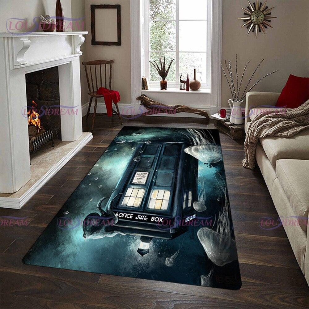 Тайный доктор. Коврик из серии «Доктор ТВ» для спальни, 3D ТАРДИС с принтом, большой ковер для зала, напольный ковер для гостиной, ковер для комнаты, декор