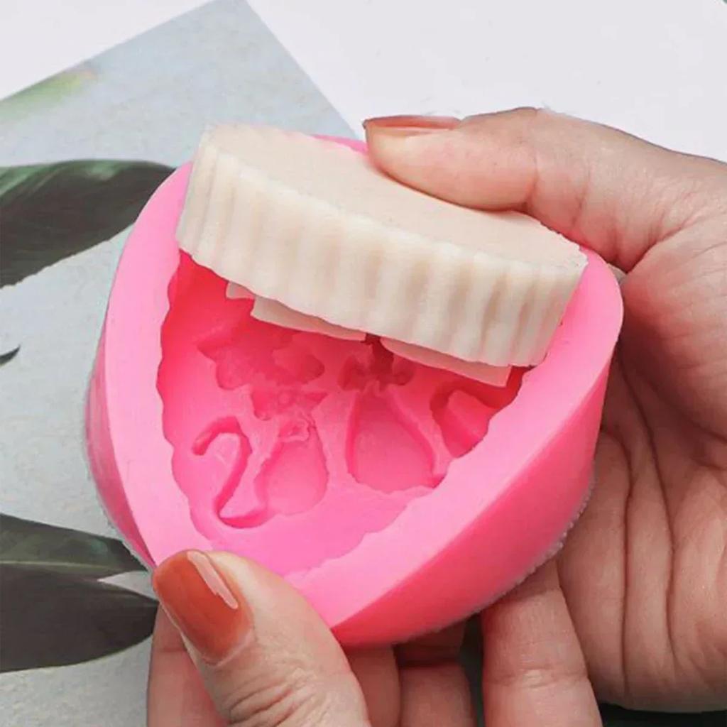 1pc-lovers cat silicone mold, used to make soap, candles or baking, is the perfect holiday gift decoration for home decoration.