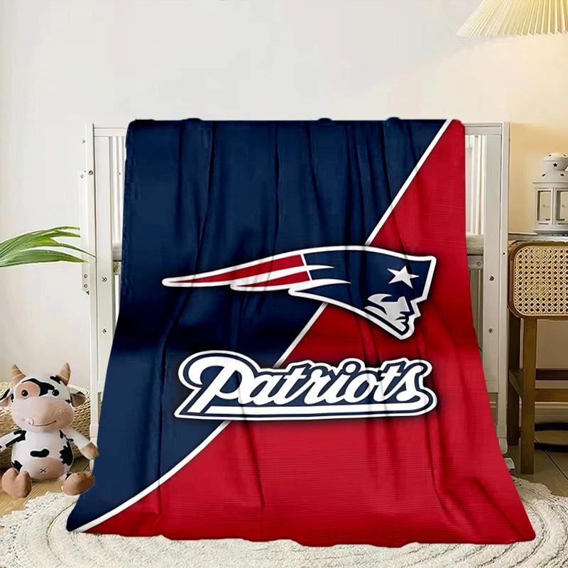 Patriots Team Spirit Portable Blanket/Soft Blanket Bedding Blanket Suitable for Travel Camping Living Rooms Offices Sofas Fan Gifts