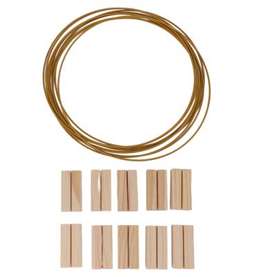 10 шт. металлических цветочных колец, центральные украшения с 10 шт. деревянных колец для венков в технике макраме для самостоятельного изготовления