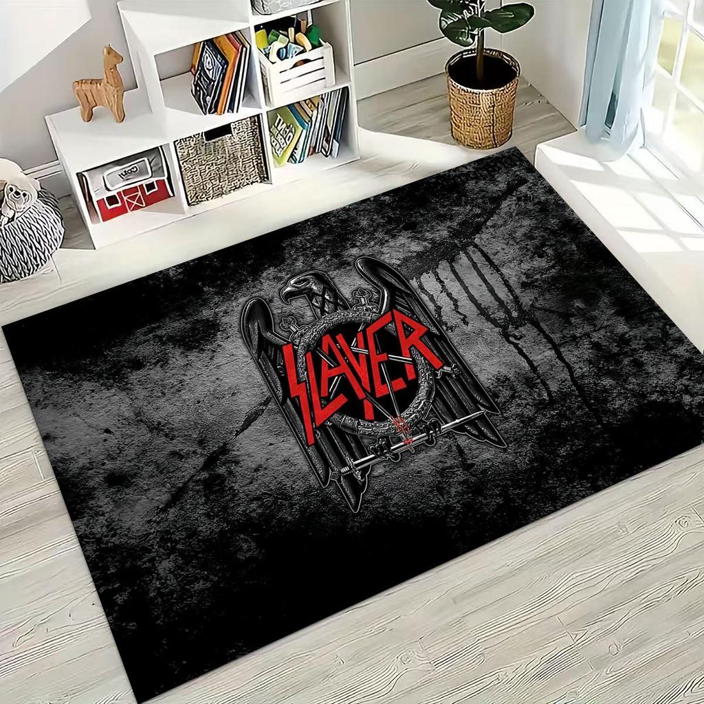 Ковер-ковер с изображением черепа, арт для хэви-метал рок-группы Slayer, для спальни, гостиной, дивана, домашний придверный коврик, декор, большой нескользящий коврик для пола