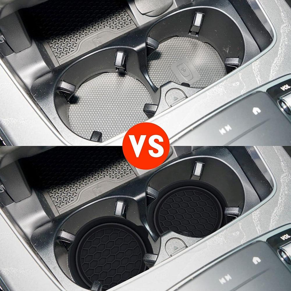 2 шт. автомобильные силиконовые подставки для чашек, коврики, подстаканники, противоскользящие вставки, подставки для большинства чашек, универсальные аксессуары для салона автомобиля