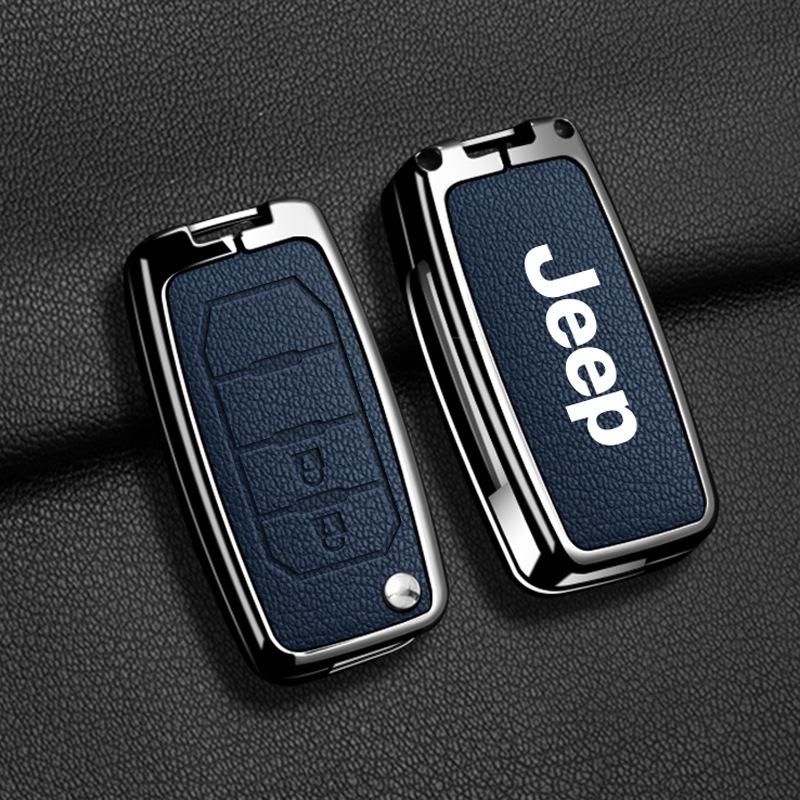 Совместимый чехол для ключа Jeep для Compass, Renegade, Cherokee, Grand Commander, Grand Cherokee
