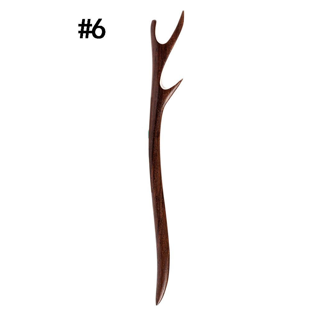 Women Sandalwood Carved Handmade Hairpin Chopstick Hair Stick Styling Tools Hair Accessories