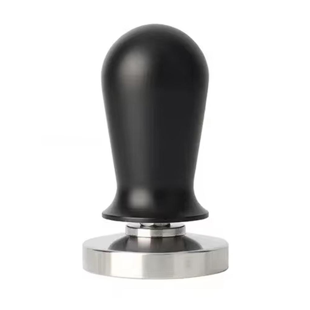 Stainless Steel Base Coffee Tamper 51/53/58mm Flat Bottom Coffee Powder Press Wooden Handle Non-slip Coffee Leveler