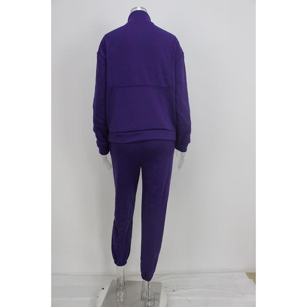 Женский спортивный флисовый костюм-худи из двух частей для женщин, уличный повседневный модный набор