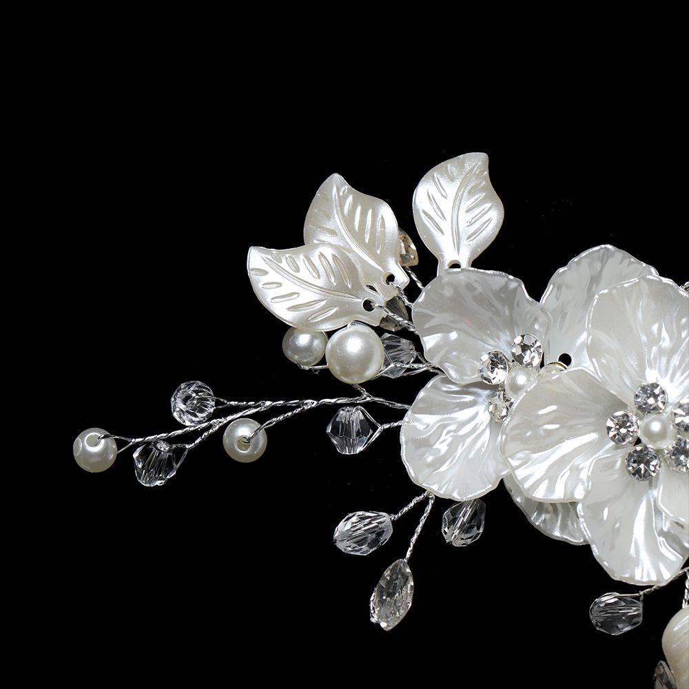 Fashion Crystal Pearl Hair Accessories Bridal Clips Flower Hair Pin Hair Combs Bridesmaid Tiara