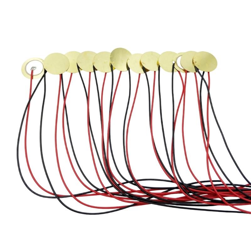 15Pcs Guitar Piezo Pickup Transducers Direct Supply 27MM Copper Sheet Buzzer Contact Microphone Transducer Disc
