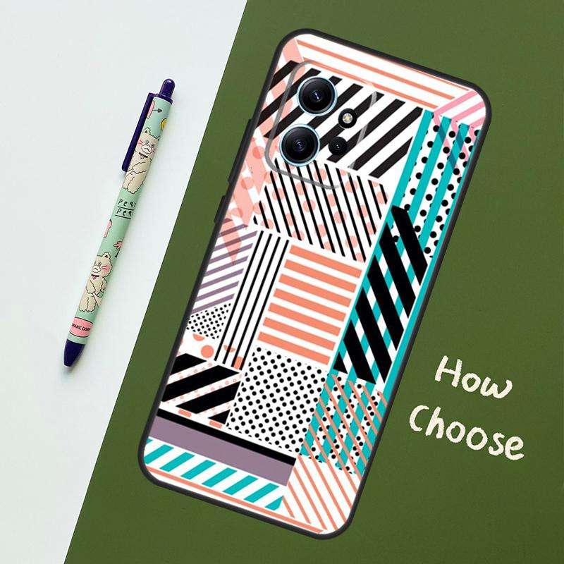 Polka Dots Lines Abstract Art Case For Xiaomi Redmi Note 12 11 10 8 9 Pro 9S 10S 11S 12S Cover For Redmi 12 9C 10C 12C