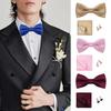 1 комплект мужской набор: галстук-бабочка, однотонный галстук-бабочка, платок, запонки, свадебные, деловые мероприятия, аксессуары для наряда