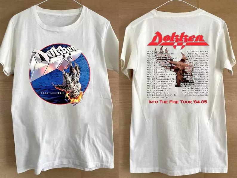 Футболка Dokken Tooth and Nail Into The Fire Tour '84-85 Унисекс