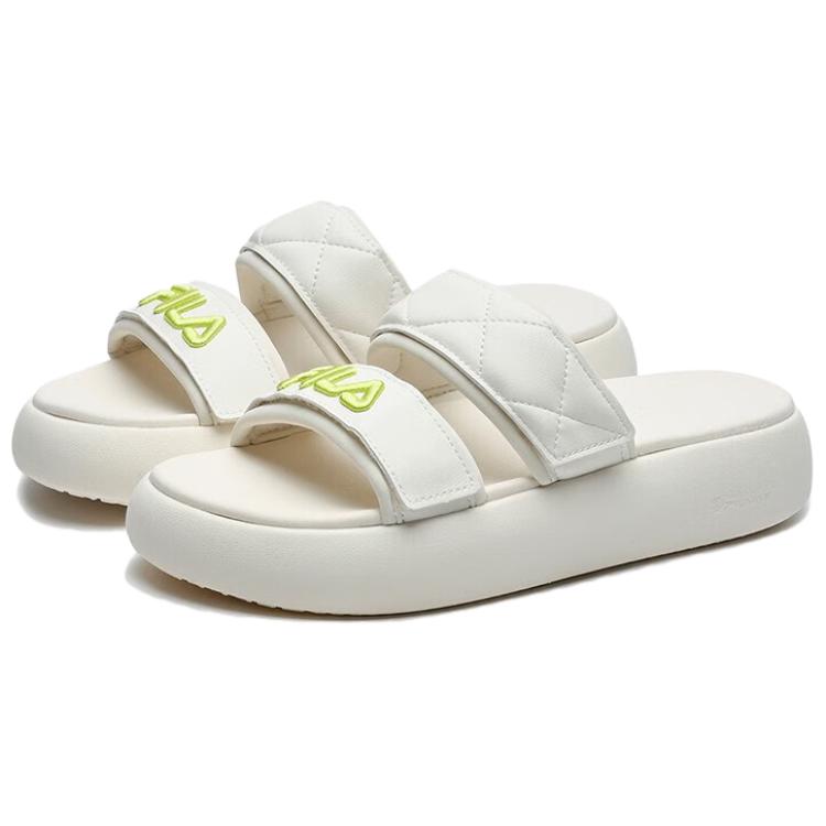 Fila Donut Fashion Casual Comfortable Versatile Anti-Friction Slide Sandals Women Footwear Off-White F12W221503IGB