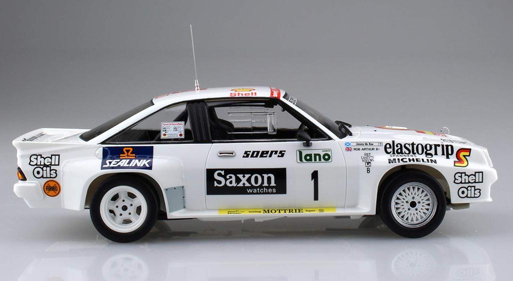 Aoshima Bunka Kyozaisha Skynet Bell Kit Series Opel Manta 400 Jimmy McRae 24 Uren van Ieper Пластиковая модель 1/24 № 9 GR.B
