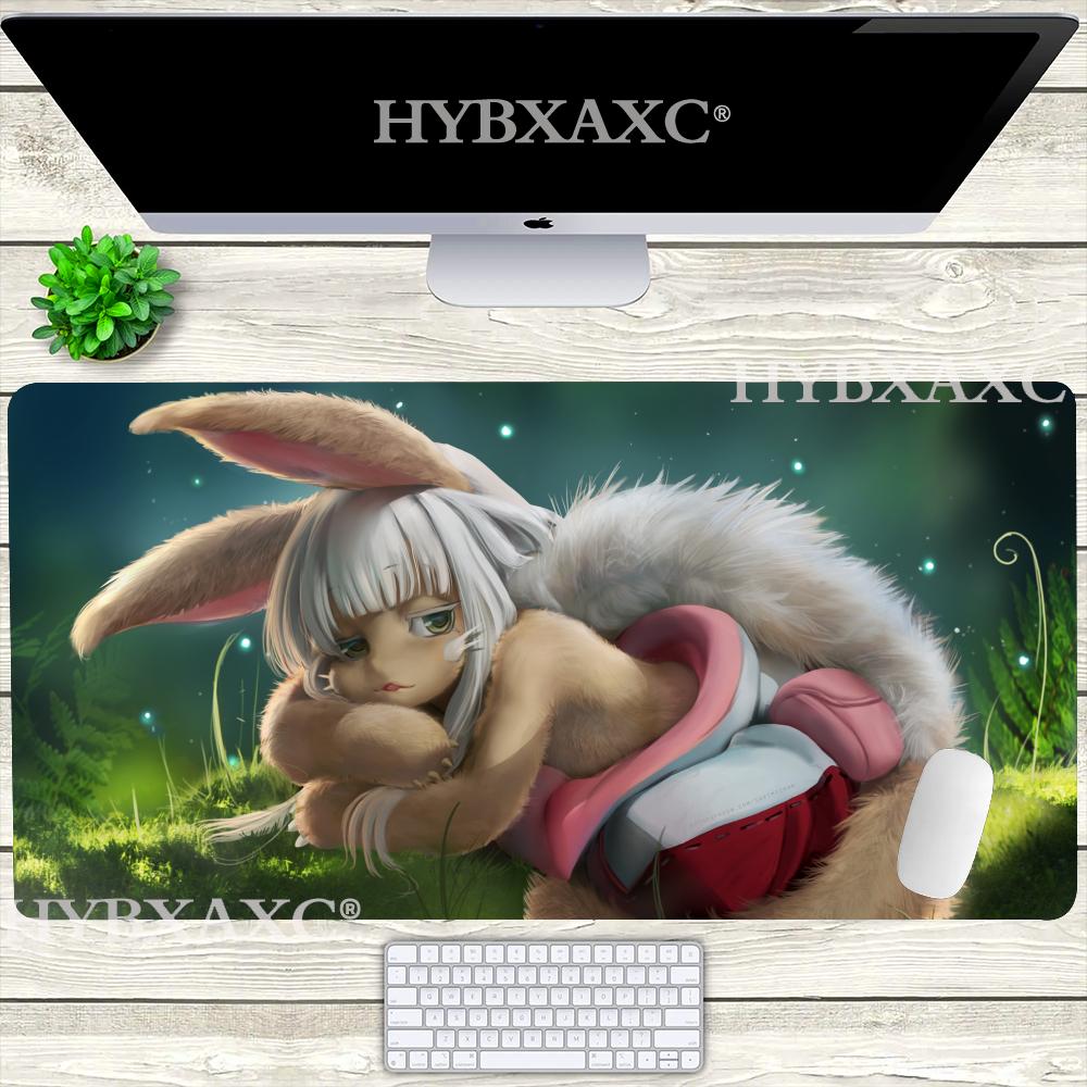 HYBXAXC Большой Коврик для Мыши Мультяшный Сделано в Бездне Коврик для Мыши Клавиатуры Стола Игровой Резиновый Нескользящий Коврик для Мыши Геймера Рико Наначи Мауспед