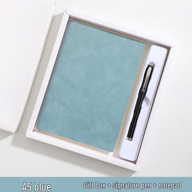 Премиальный утолщенный блокнот формата A5/B5 с застежкой-пряжкой и золотым тиснением логотипа для бизнеса и студентов