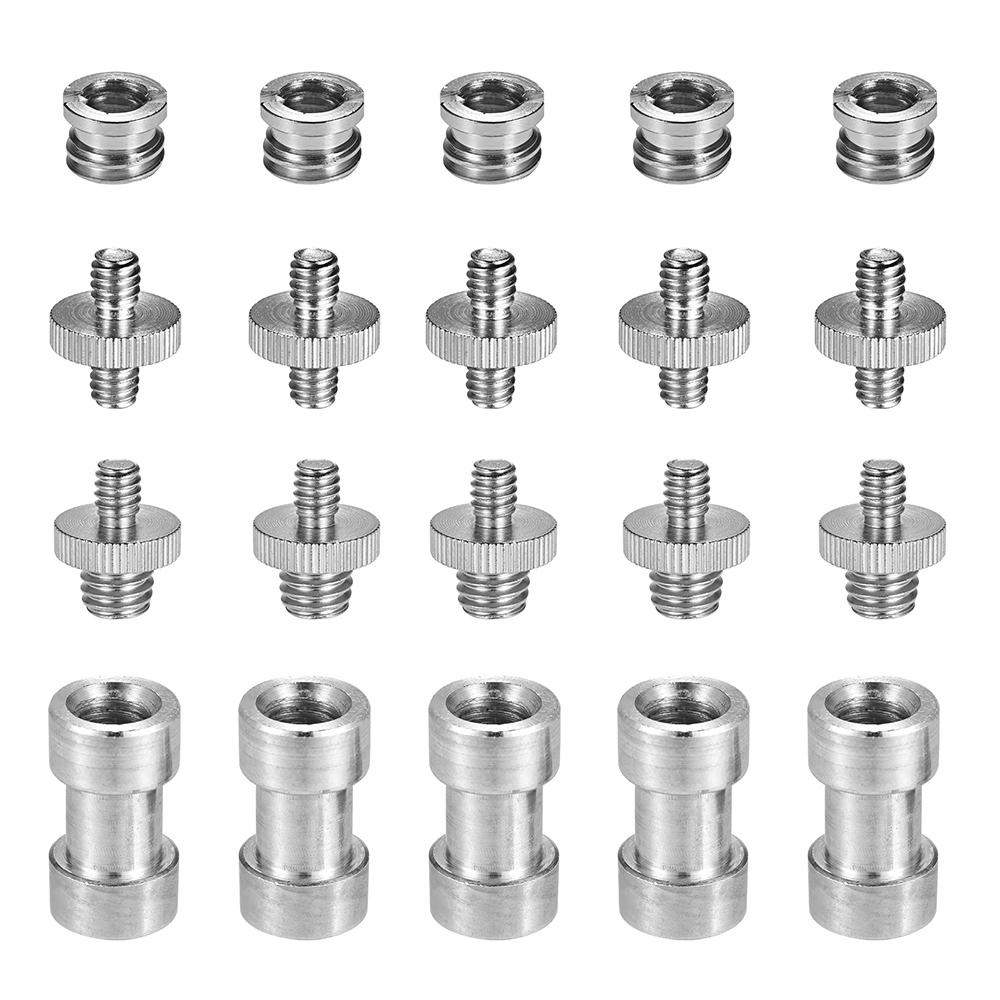 1 4  20 to 3 8  16 Threaded Screw Adapter Converter Female Spigot Reducer Bushing Screw Mount Set for Camera Tripod