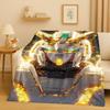 Sanrio Gundam Cartoon Robot Christmas Gift Flannel Blanket,Ultra Soft Warm Plush Throw for Home Bedroom Bed Sofa Cover Office