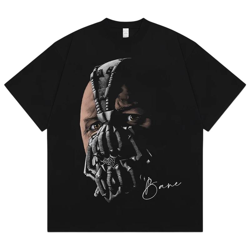 Bane CloseUp Oversized Cotton TShirt Retro Punk Harajuku Fashion Crew Neck Short Sleeve Top for Men and Women