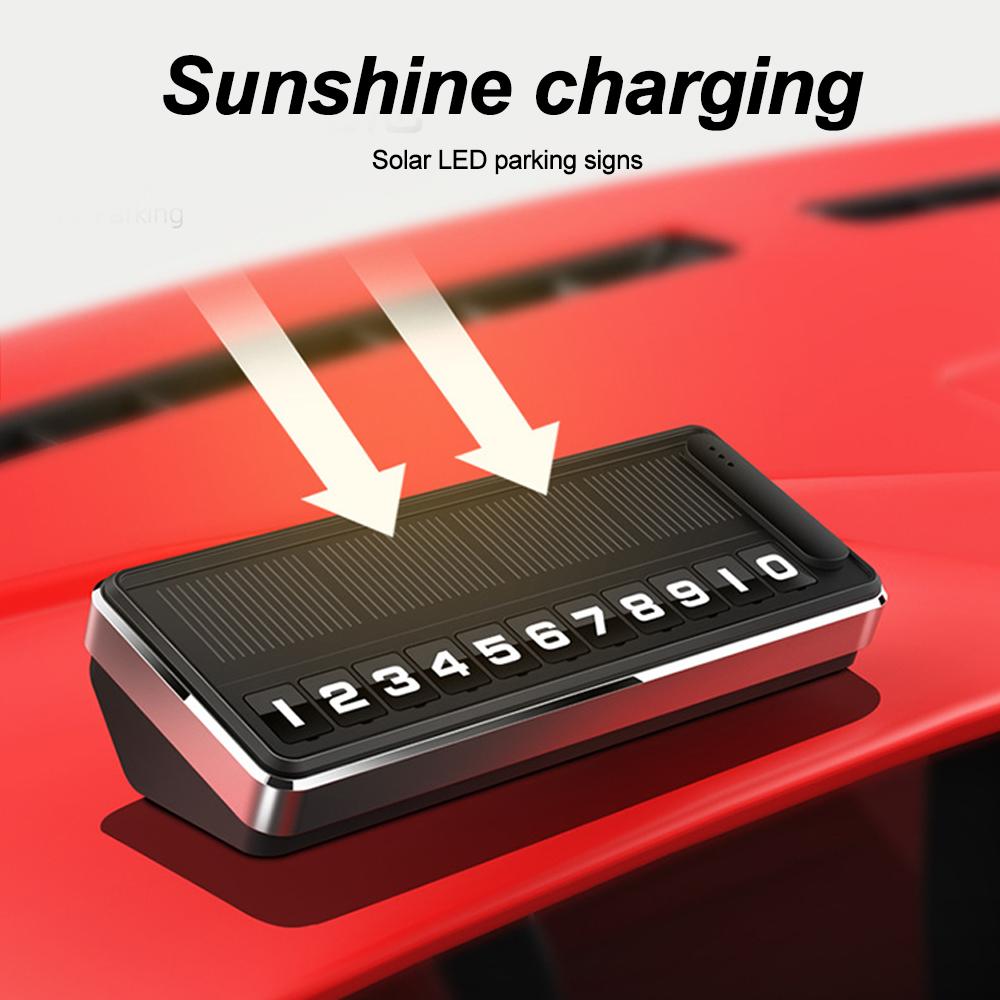 1 шт., солнечный автомобильный номерной знак, светодиодное освещение, временная парковочная карта, скрытые пластины, парковка, несколько парковочных гаджетов