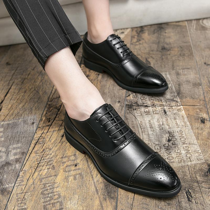 Fashion Men's Brogues Shoes Business Men Leather Shoes Casual Oxfords Shoes For Men