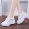 Hidden Heel White Shoes Women's Summer New Soft Bottom Wild Mesh Surface Shoes Sports Casual Shoes Women's Breathable Mesh Shoes