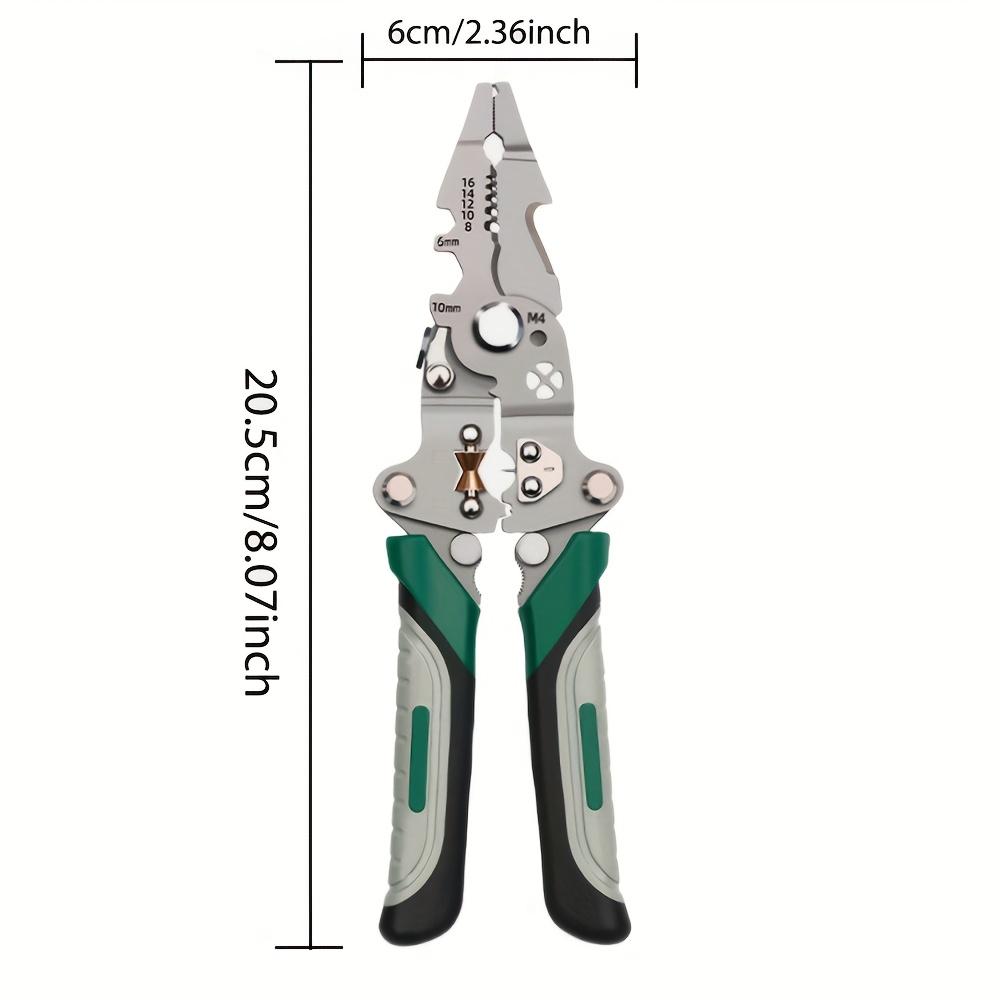 1 Piece Foldable Multi-function Electric Special Industrial Grade Wire Stripping Pliers, High Carbon Steel Precision Manufacturing Multi-function Tool