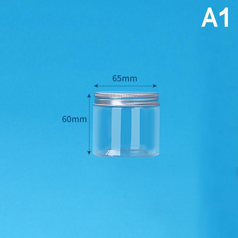 Aluminum Packing Bottle Pet Clear Empty Seal Bottle Circular Bucket Storage Biscuit Jar Food Grade Sealed Cans Tank Container