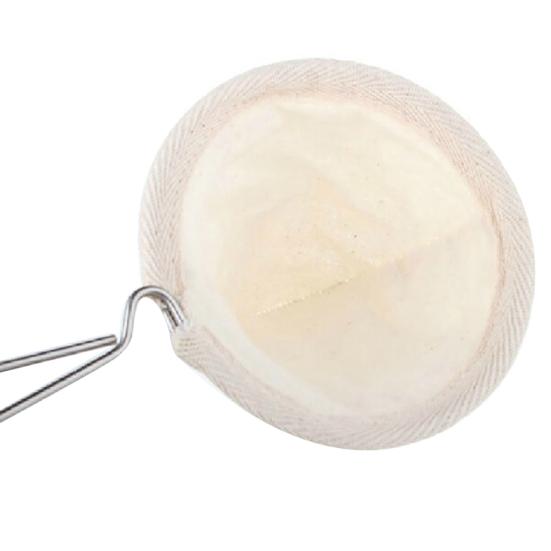 Многоразовый фильтр из фланелевой ткани с ручкой из нержавеющей стали для кофе, сетчатый фильтр-мешок