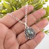 Third Eye Chakra Pear Labradorite Stone Friend Gift Pendant Jewelry 925 Silver PP-26-46