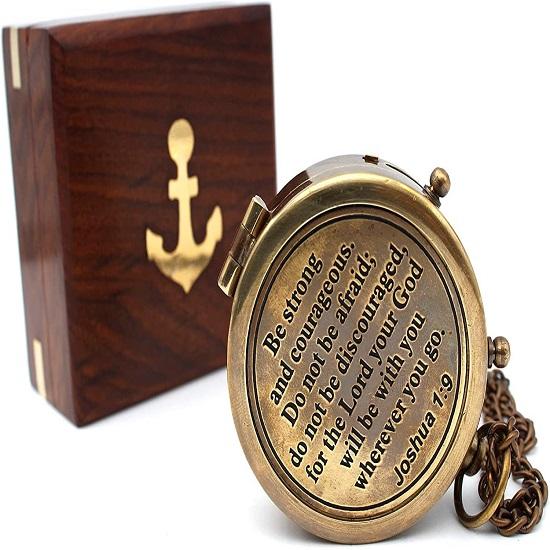 Латунный компас Be Strong для подарков на подтверждение, подарков на крещение, подарков для мужчин, подарков на день рождения, подарков на выпускной