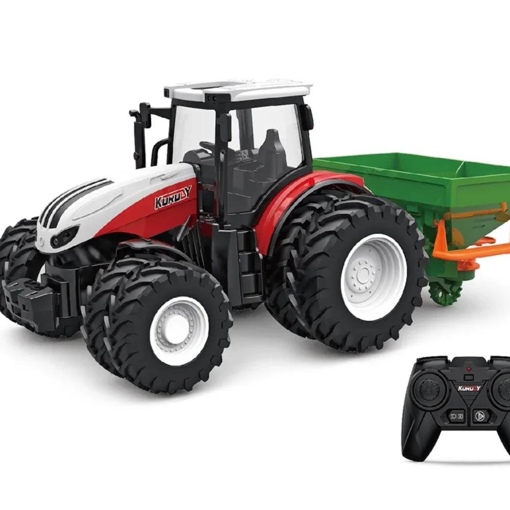Farmer Car Remote Control Tractor Trailer 2.4G RC Tractor Simulation Engineering Construction Truck Model Toy Tillage Machine